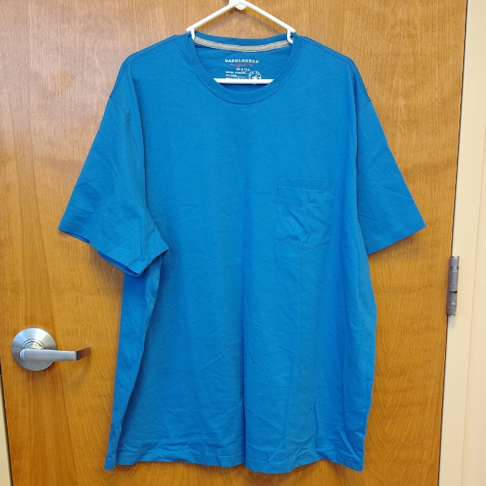 Saddlebred Men's Blue Comfort Tee Pocket T-Shirt